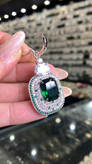 گوشواره مجلسی کلمبیایی زمرد ژوپینگ اصل
