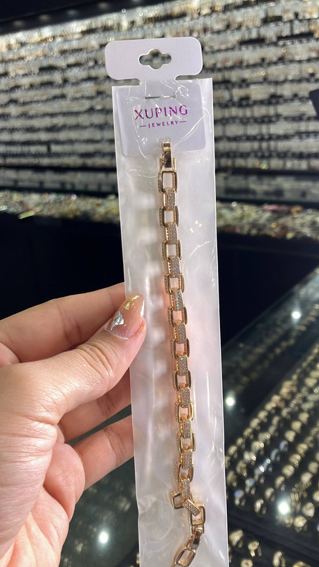 دستبند قفل کتابی ژوپینگ اورجینال طرح هرمس فول نگین | لوکس و چشمگیر