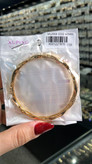 تصویر النگو ژوپینگ اورجینال مدل فیوژن در بستهبندی اصلی با کد مدل ML2858-0202-60MM و تراشهای هندسی طلایی